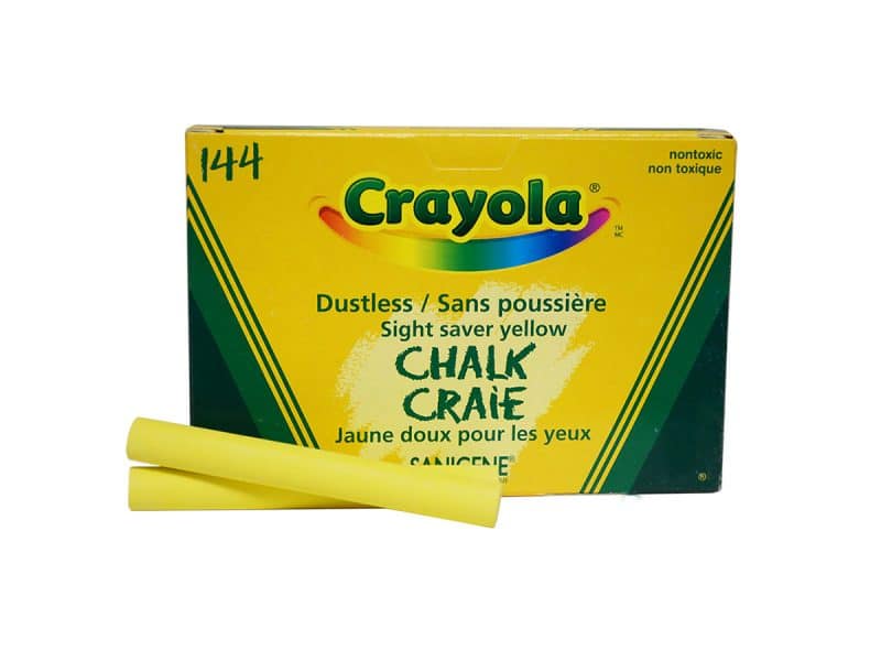 CRAIE SANS POUSSIÈRE JAUNE - BOITE DE 144