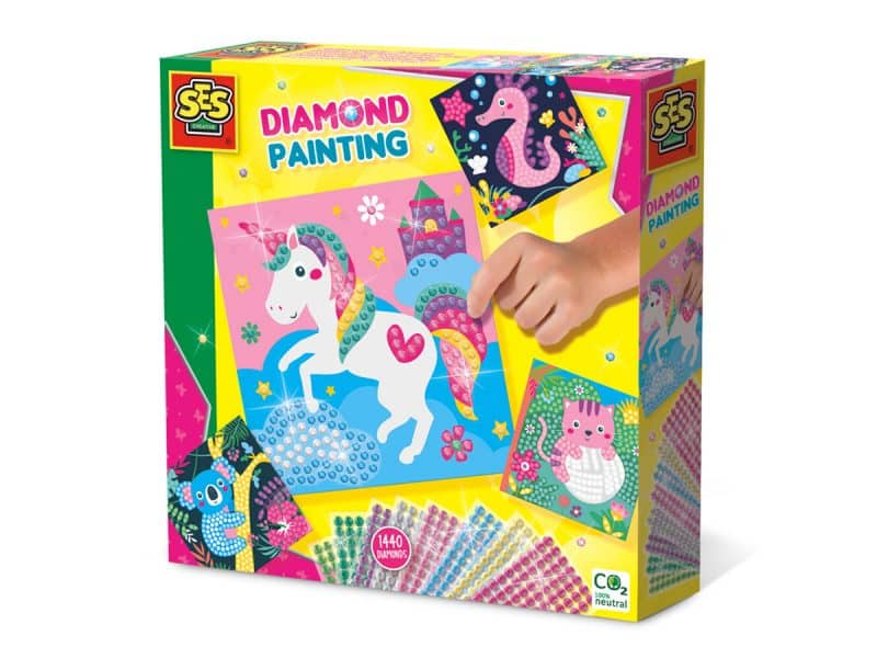 Mosaique diamant animaux joyeux