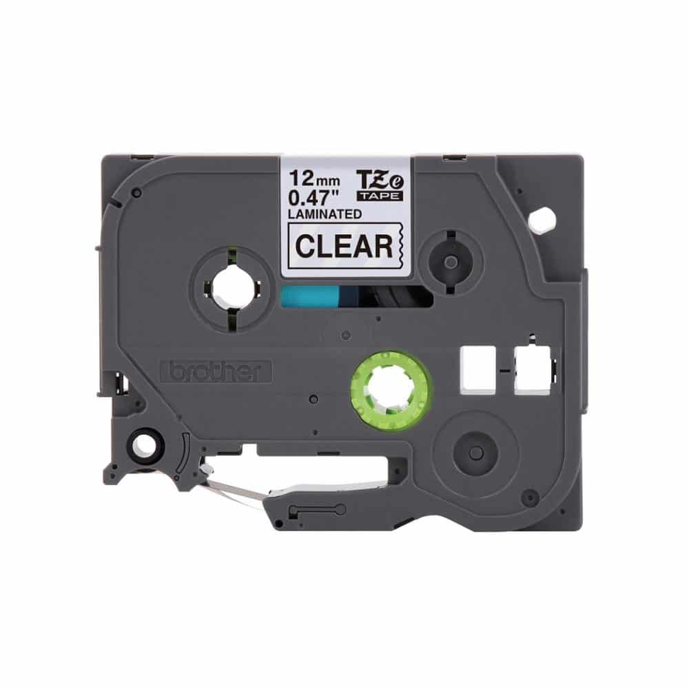 Ruban d'impression P-Touch TZe-131 12mm noir sur transparent