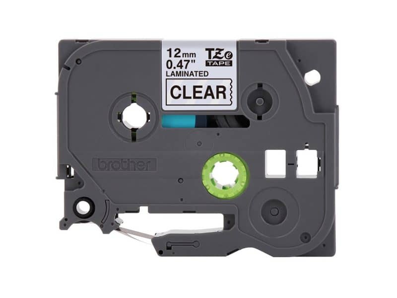 Ruban d'impression P-Touch TZe-131 12mm noir sur transparent