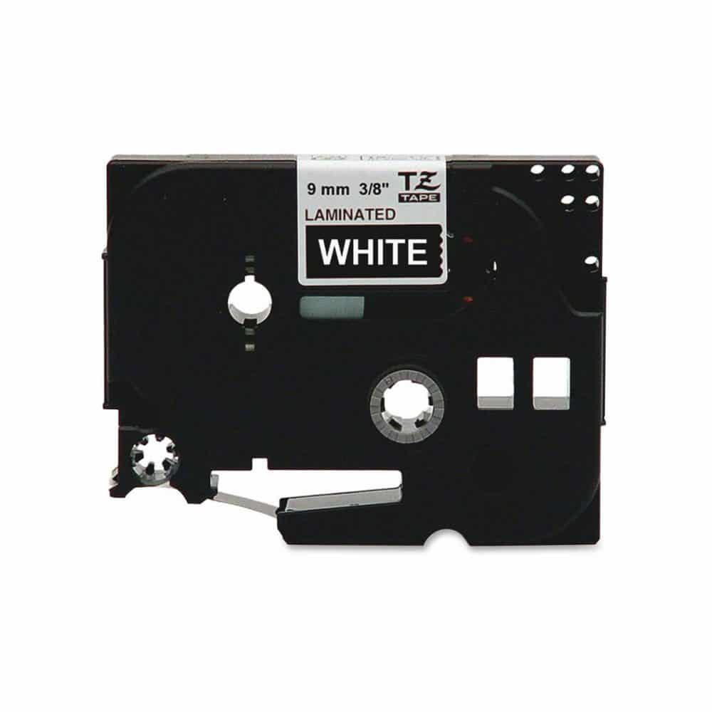 Ruban d'impression P-Touch TZe-325 9mm blanc sur noir