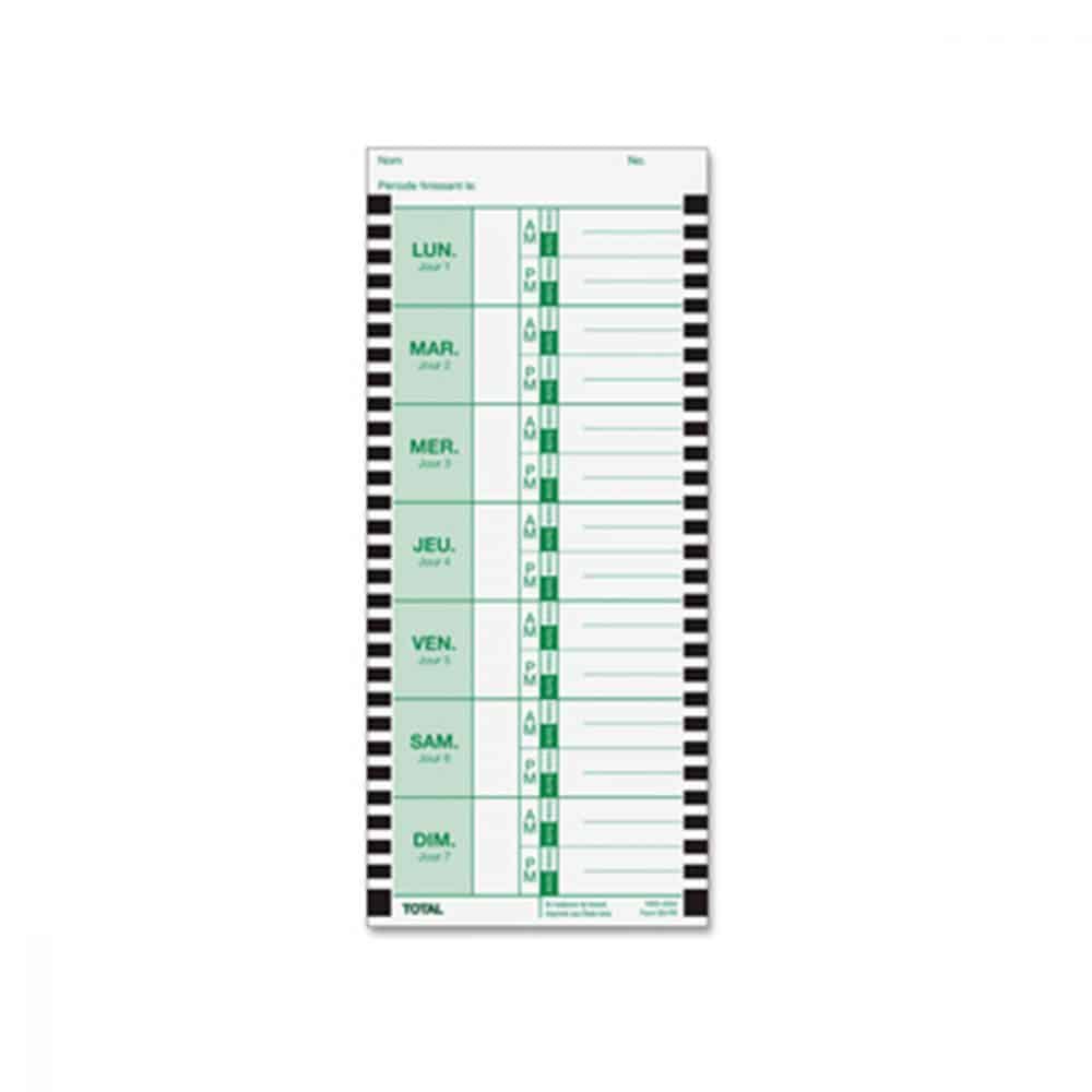 Cartes de temps Lathem E8