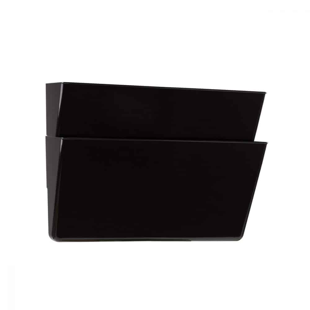 Ensemble de 2 pochettes murales format lettre - noir