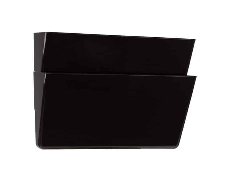 Ensemble de 2 pochettes murales format lettre - noir