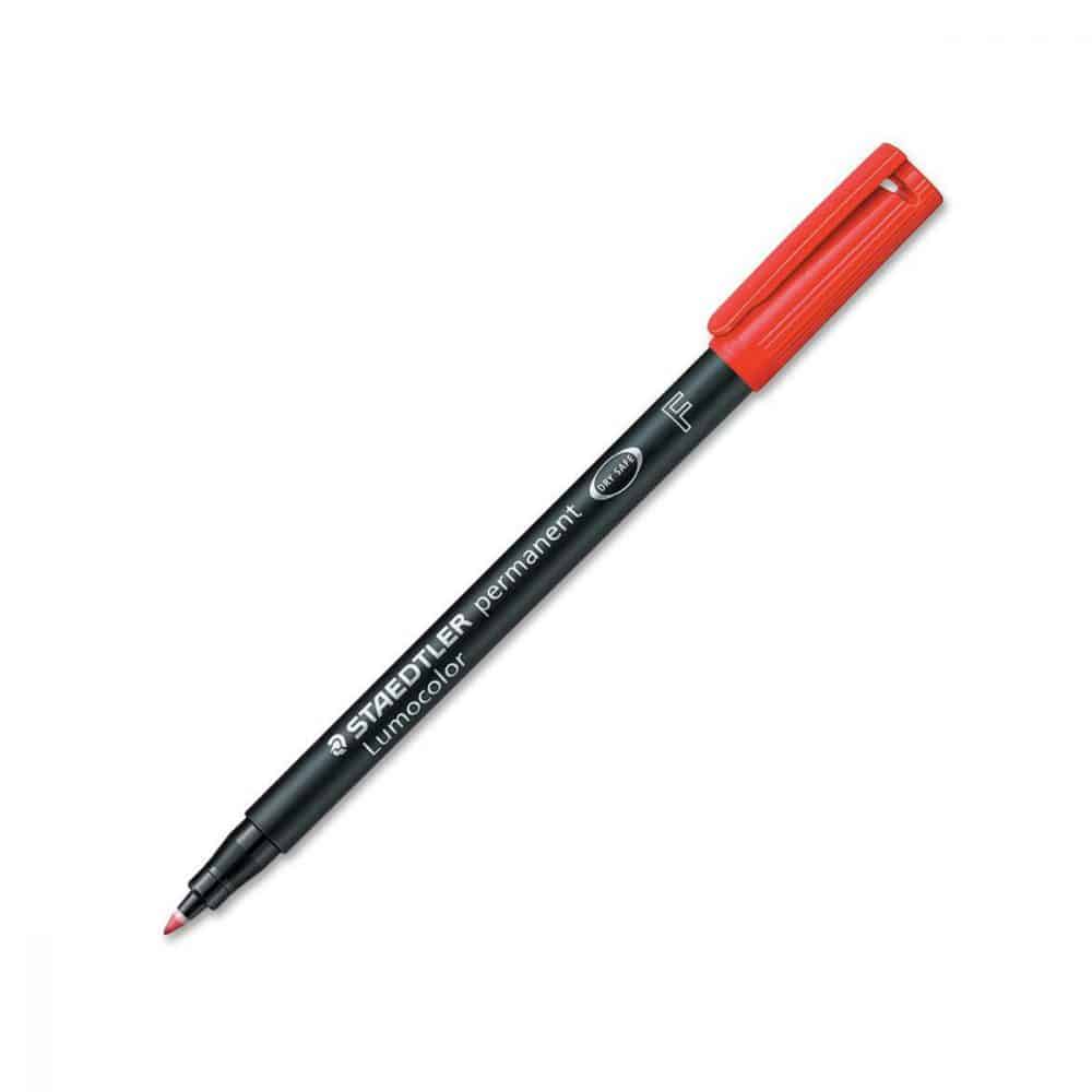 Marqueur permanent Lumocolor - pointe fine, rouge