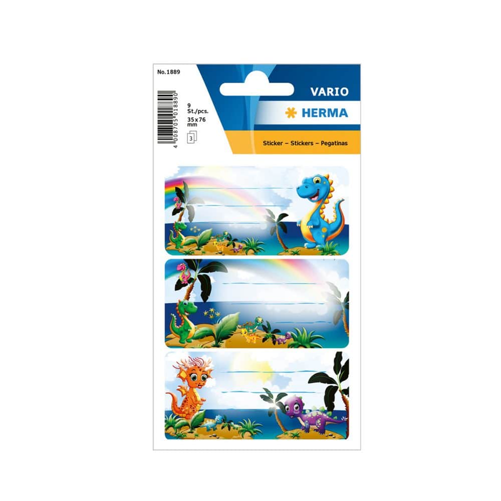 Étiquettes d'identification mini dino