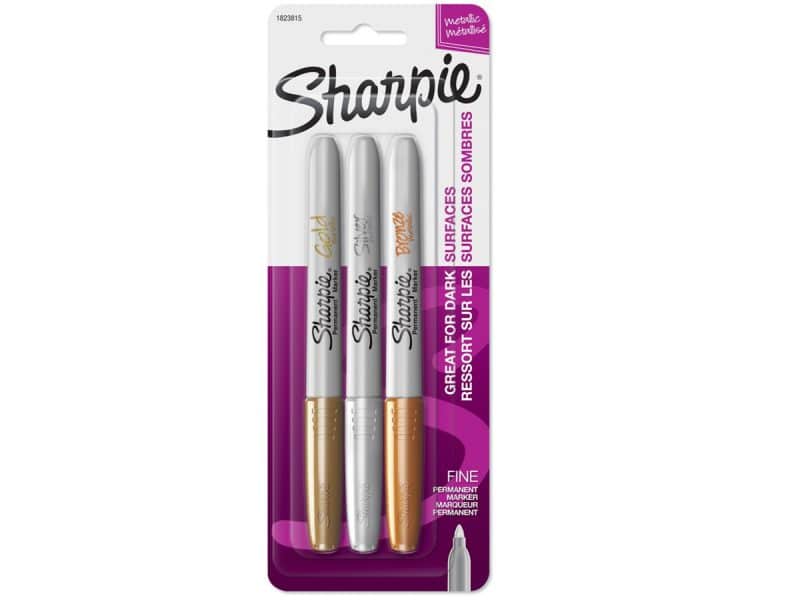 Paquet de 3 marqueurs Sharpie métalliques pointe fine