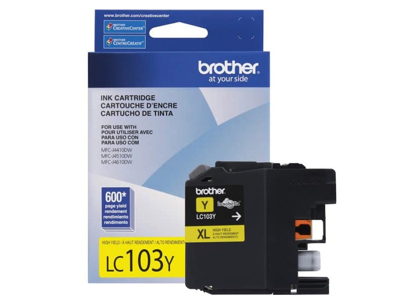 Cartouche jet d'encre Brother 103 jaune