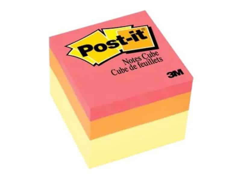 Post-it 2x2po couleurs vives