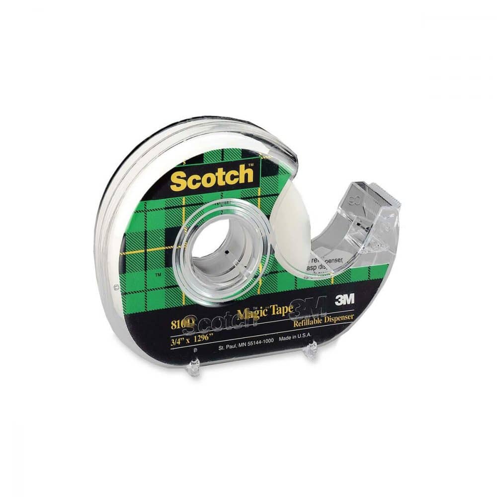 Ruban adhésif invisible Scotch Dévidoir 18 mm x 33 m
