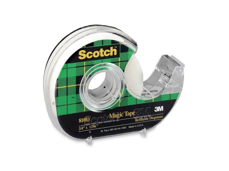 Ruban adhésif invisible Scotch Dévidoir 18 mm x 33 m