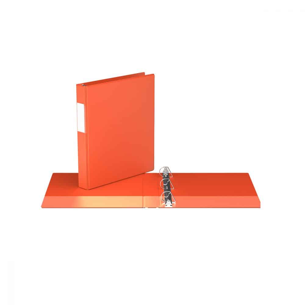Reliure indispensable avec anneaux en D 1po orange
