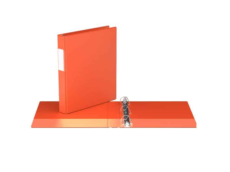Reliure indispensable avec anneaux en D 1po orange