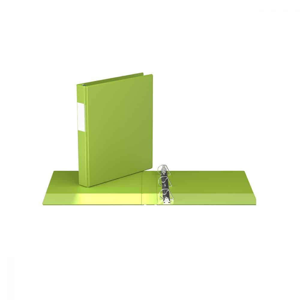 Reliure indispensable avec anneaux en D 1po vert