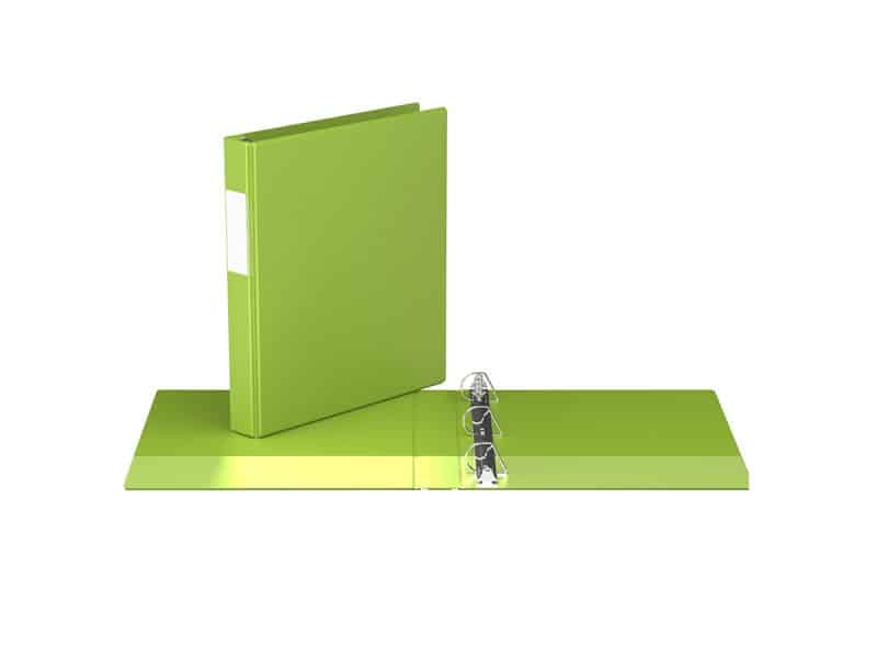 Reliure indispensable avec anneaux en D 1po vert