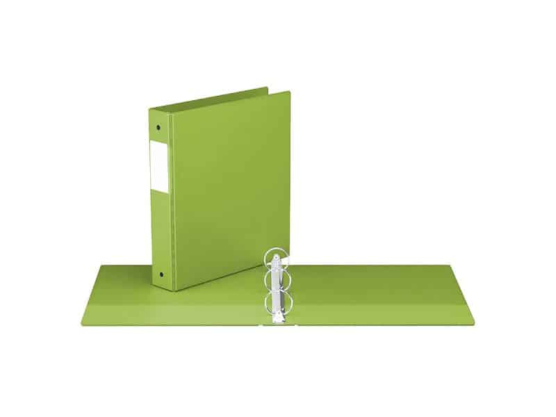 Reliure indispensable avec anneaux ronds 1,5po vert