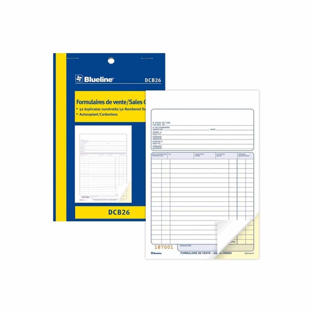 Formulaire de vente Blueline DCB26