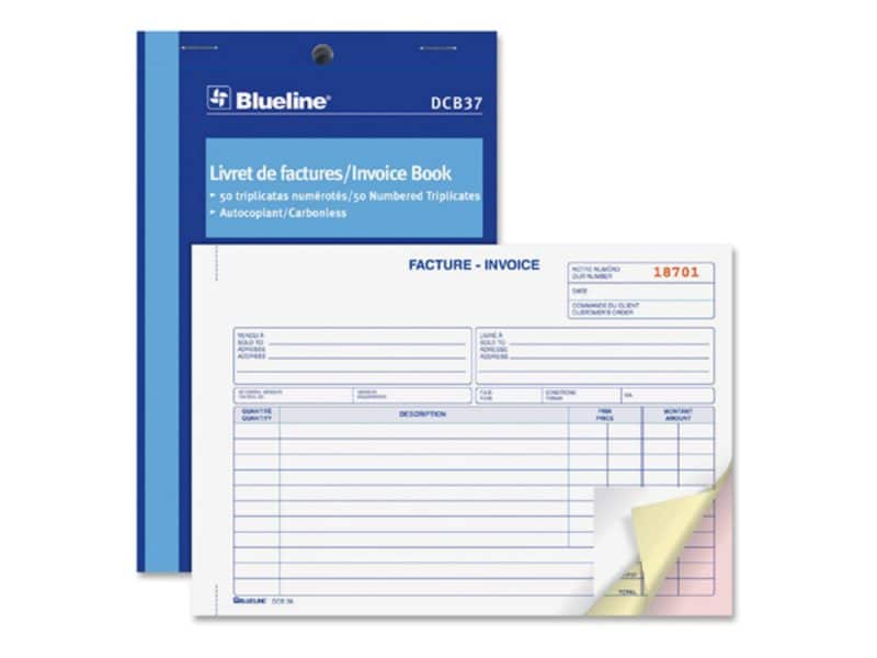 Livret de factures Blueline DCB37