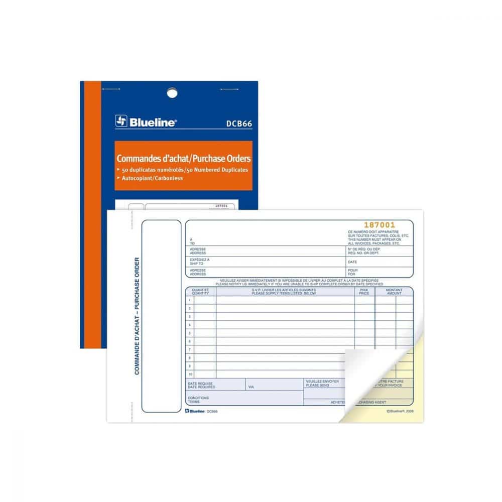 Formulaire d'achat Blueline DCB66