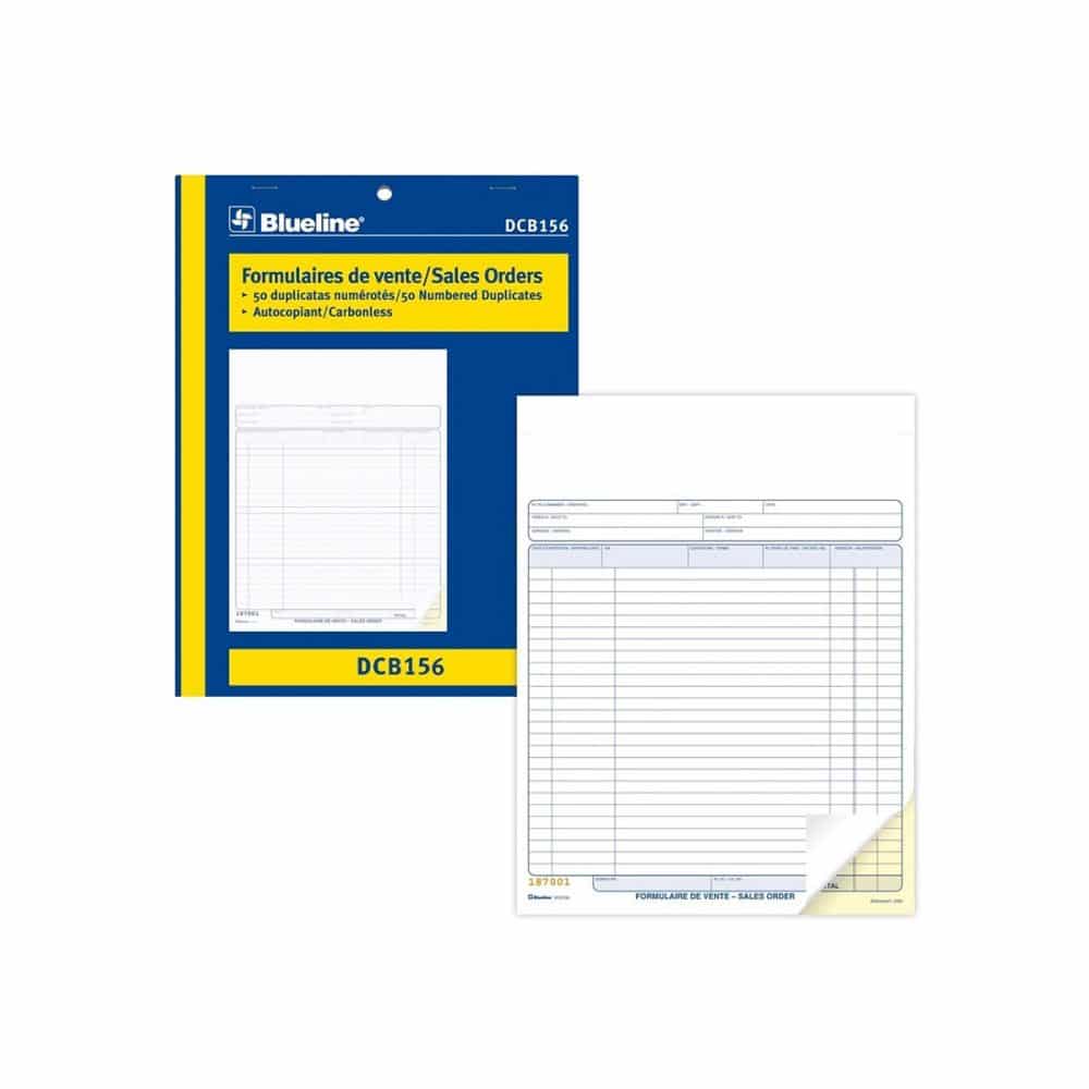 Formulaire de vente Blueline DCB156