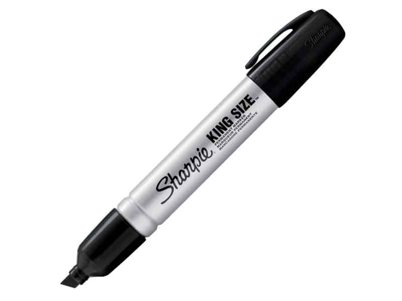 Marqueur permanent Sharpie King Size pointe biseauté noir