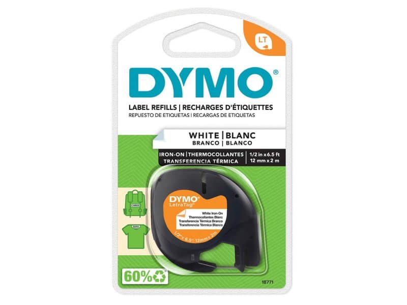 Ruban d'impression Dymo LetraTag thermocollant