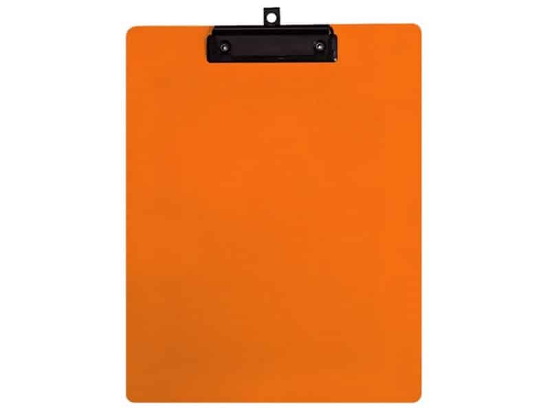 planche à pince lettre orange