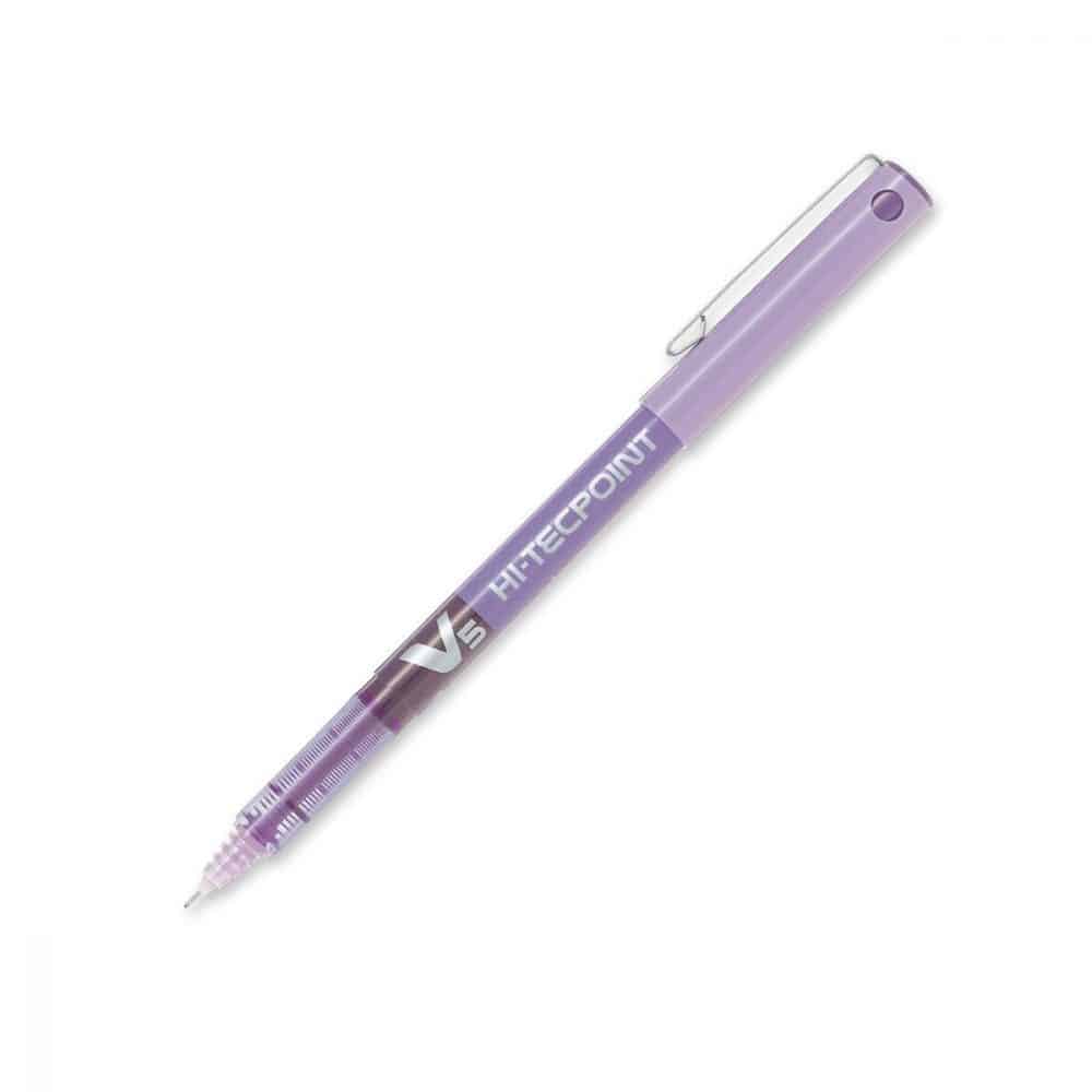 Stylo à bille roulante Hi-Tecpoint V5 - violet