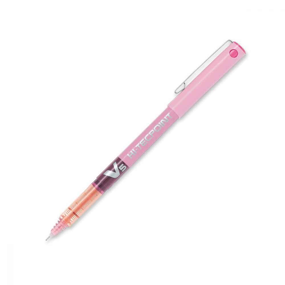 Stylo à bille roulante Hi-Tecpoint V5 - rose