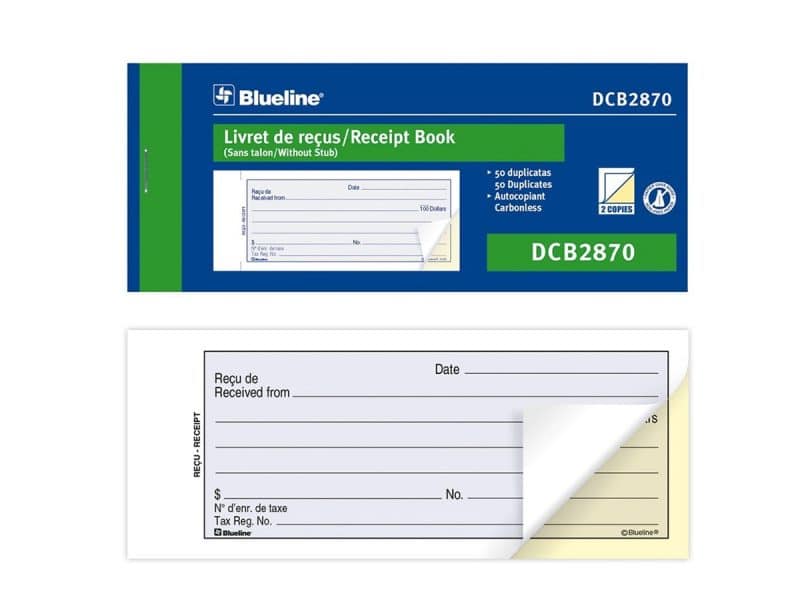 Livret de reçus Blueline DCB2870