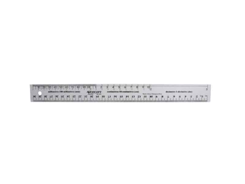 Règle en plastique transparente flexible 30 cm Westcott