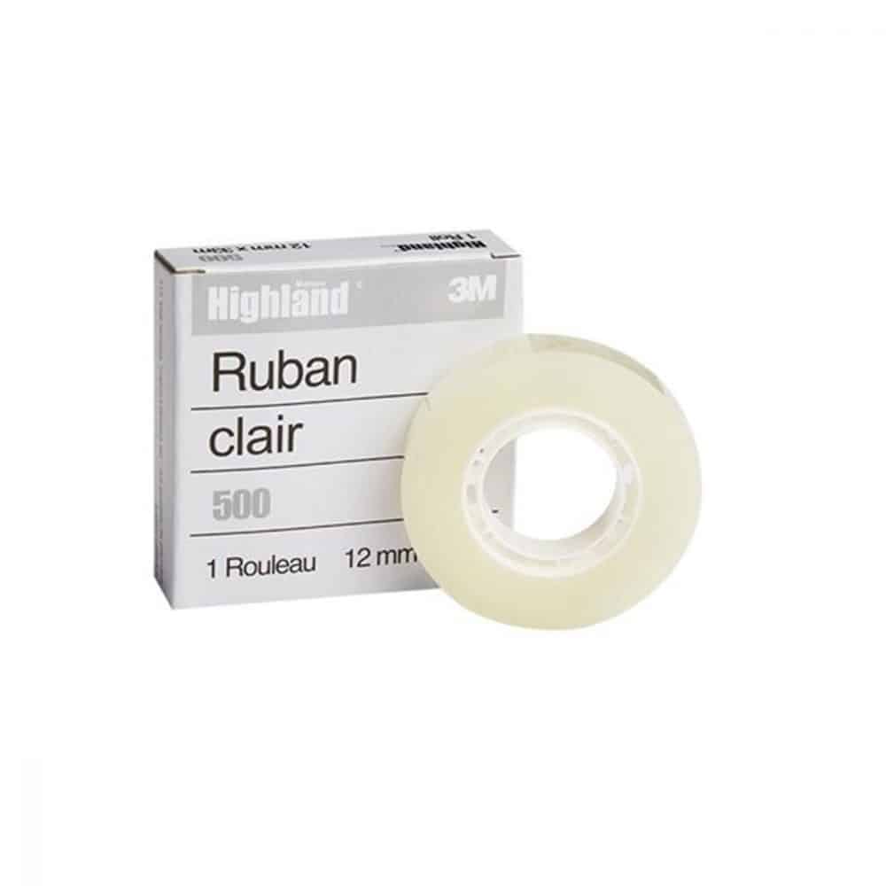 Ruban adhésif transparent Highland Recharge 12 mm x 33 m