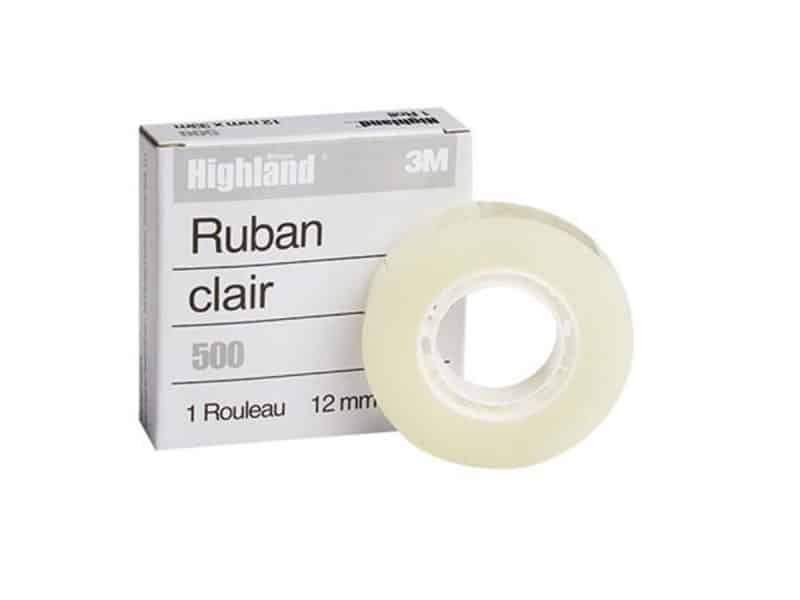 Ruban adhésif transparent Highland Recharge 12 mm x 33 m