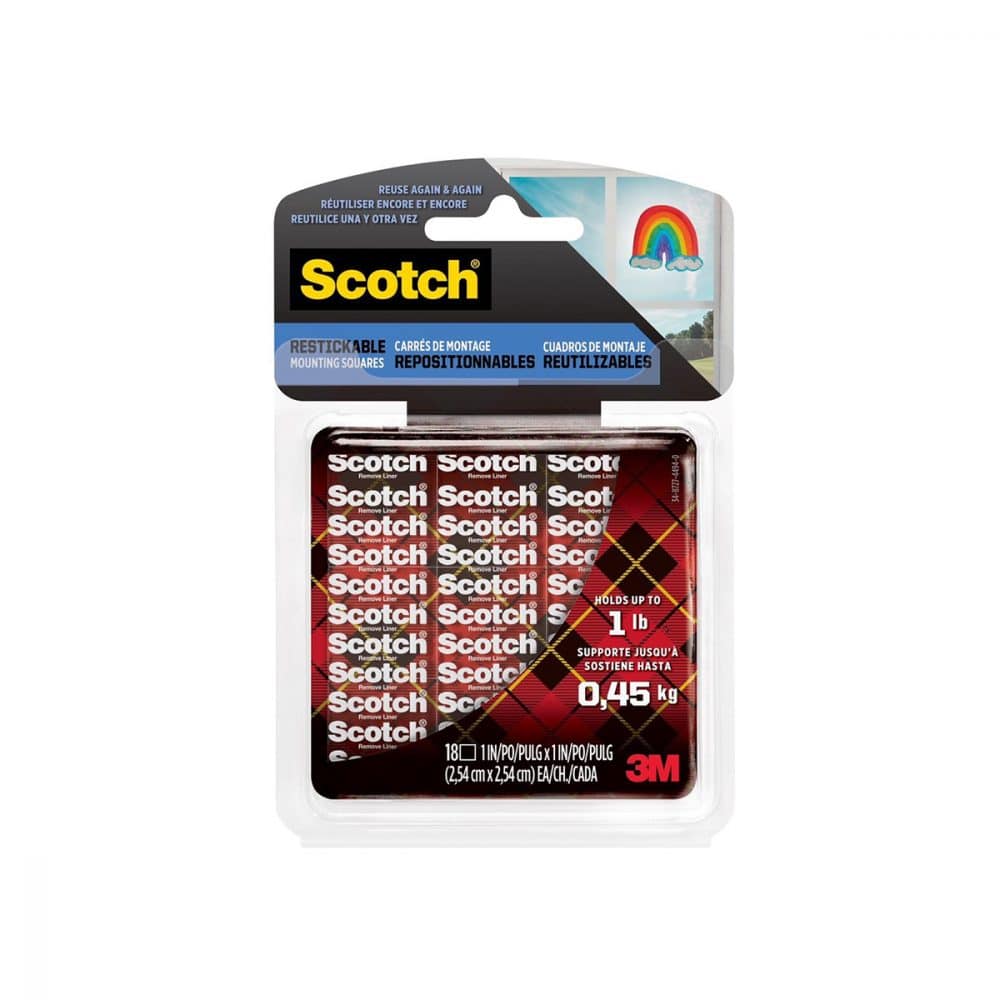 Bandes réutilisables Scotch 1x1po