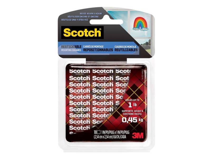 Bandes réutilisables Scotch 1x1po