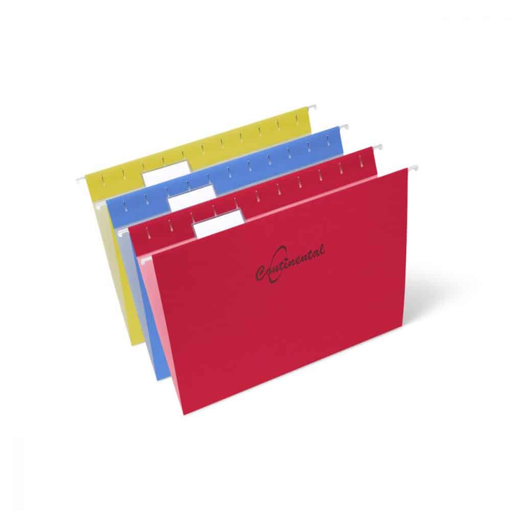 Boîte de 25 chemises suspendues lettre - couleurs variées