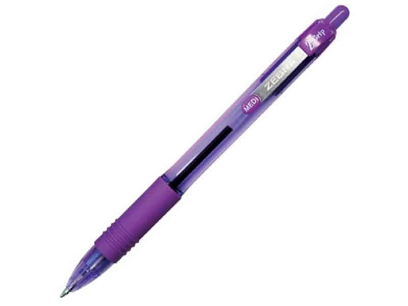 Stylo rétractable Zebra Z-Grip 1.0 mm - violet