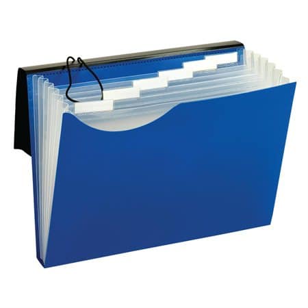 Pochette accordéon 7 pochettes format lettre bleu