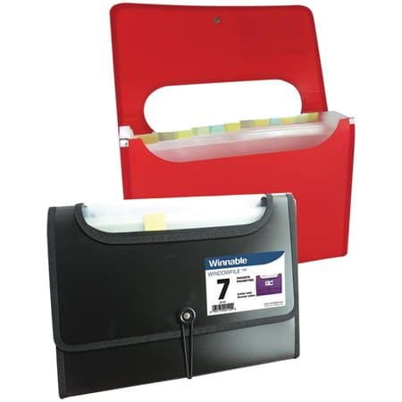 Pochette accordéon 7 onglets format lettre couleurs ass.