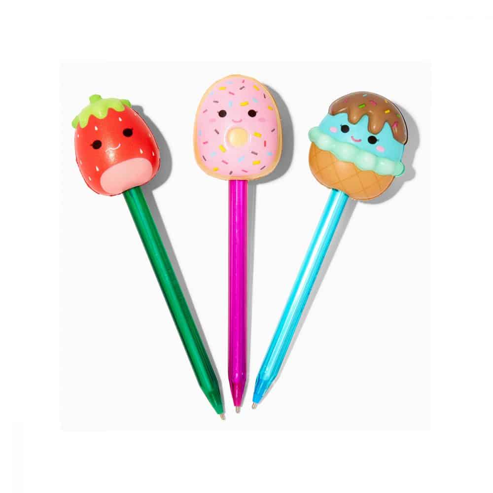 Squishmallows - Ensemble de 4 figurines de stylo spongieuses