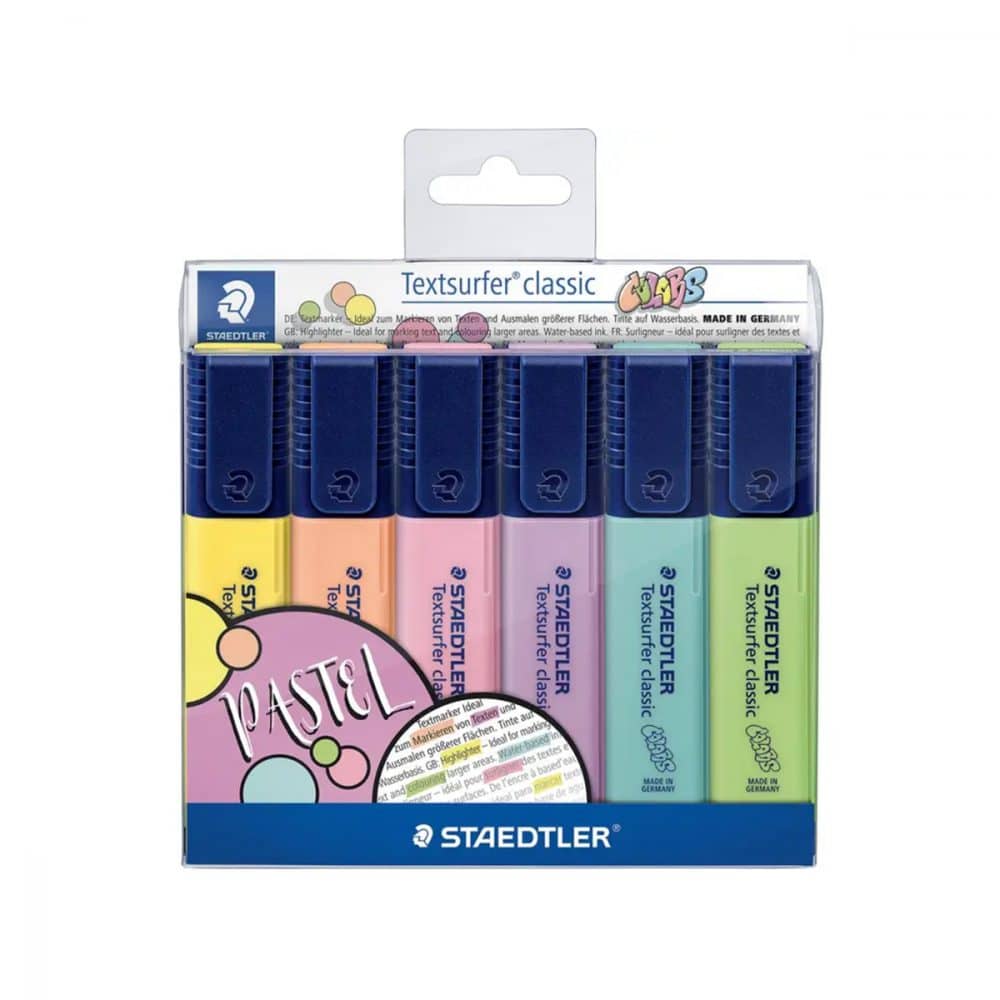 Paquet de 6 surligneurs pastels Staedtler