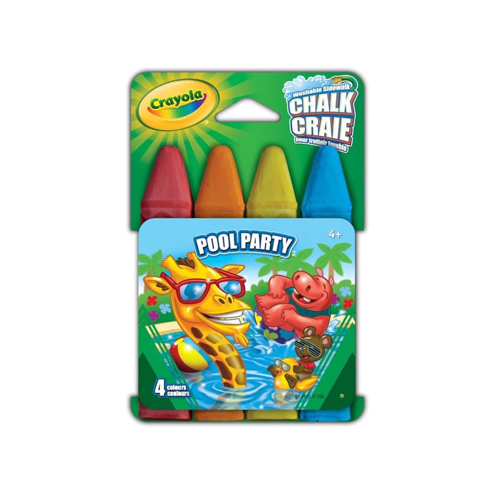 craie lavable pour trottoir Crayola Pool Party