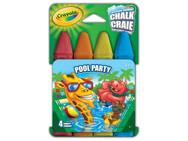 craie lavable pour trottoir Crayola Pool Party