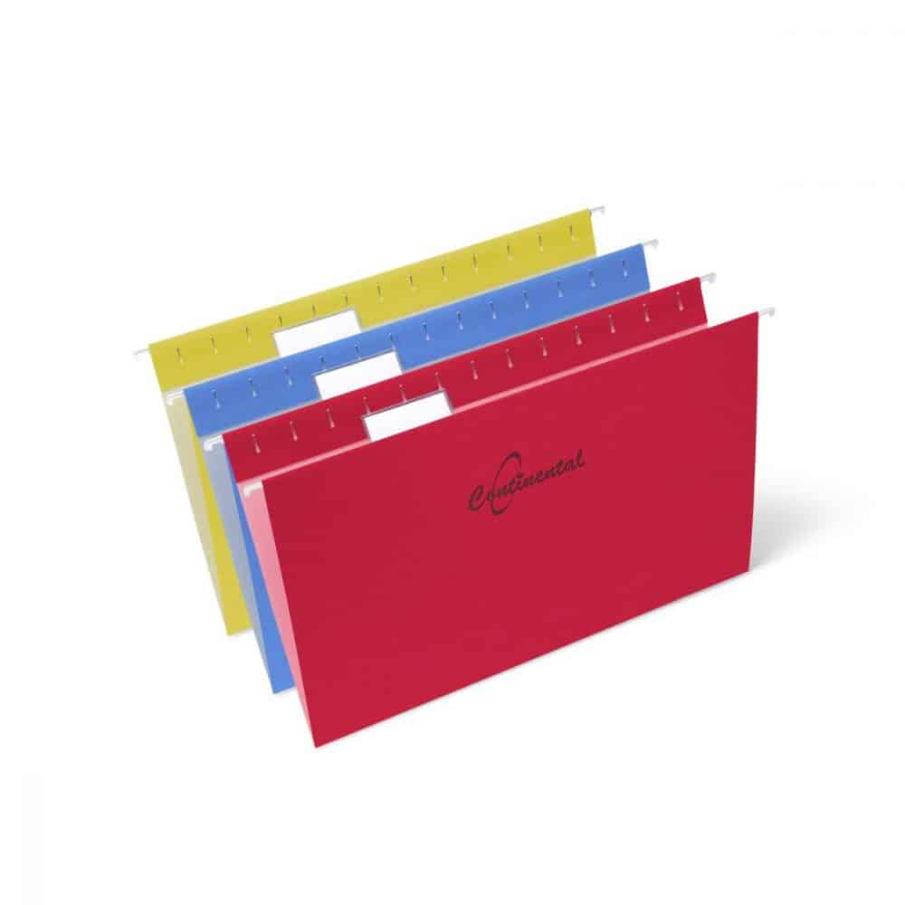 Boîte de 25 chemises suspendues légal - couleurs variées