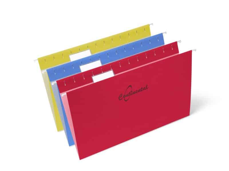 Boîte de 25 chemises suspendues légal - couleurs variées