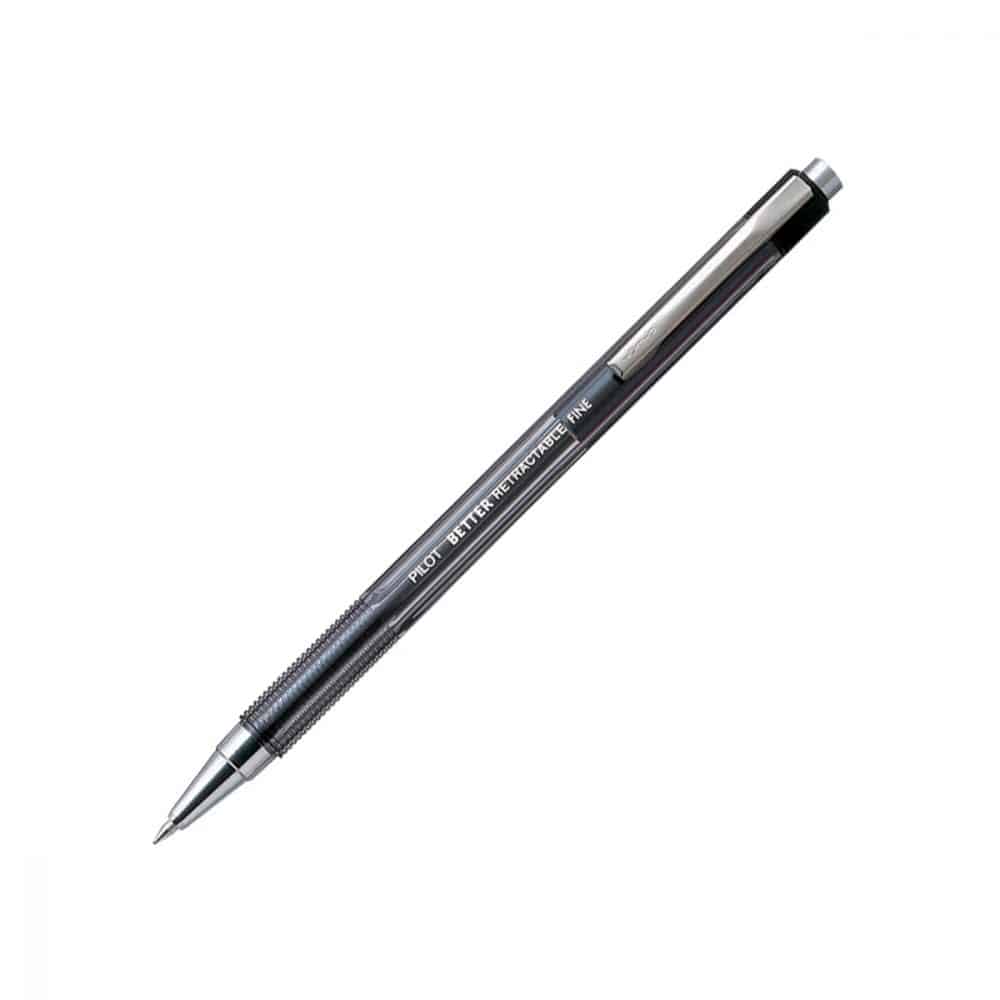 Stylo à bille rétractable Pilot Better pointe fine noir