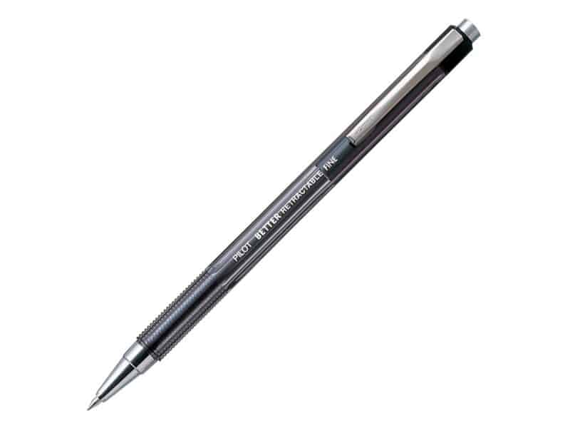 Stylo à bille rétractable Pilot Better pointe fine noir