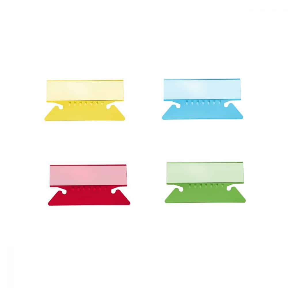 Paquet de 25 onglets pour chemises suspendues 2po couleurs