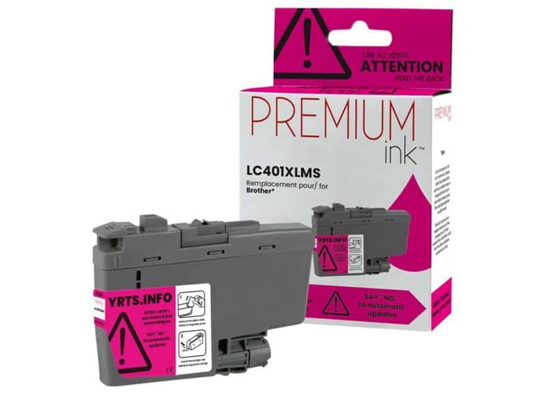 Cartouche jet d'encre compatible Brother LC401 XL - Magenta