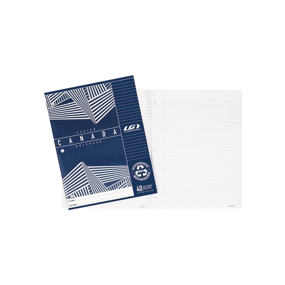 Cahier Canada LG ligné 40 pages - bleu